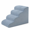 4-Step Supportive Foam Pet Stairs for Beds (19.7 in / 50 cm Height, Non-Slip Base)