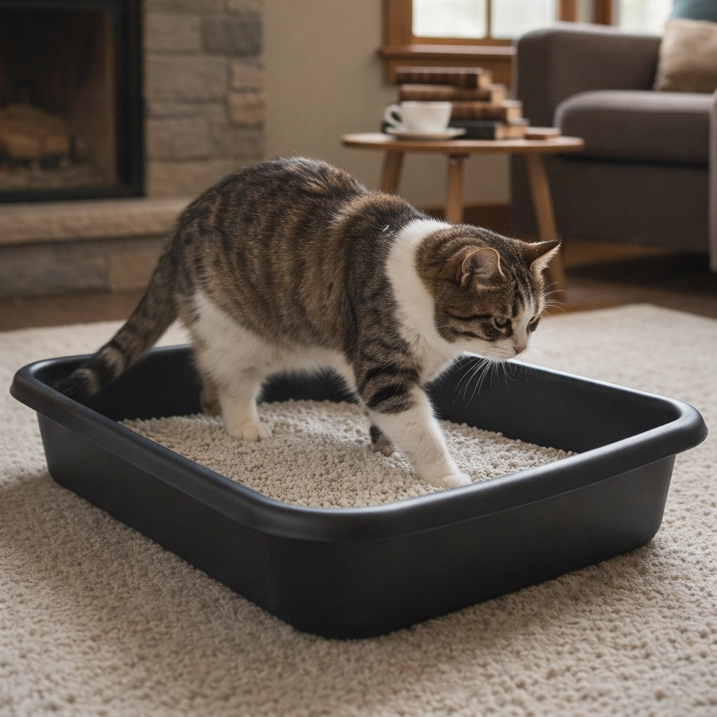 Large Low-Entry Open Litter Box for Senior Cats (23.23 × 16.54 × 4.33 in / 59 × 42 × 11 cm, 3-Pack)